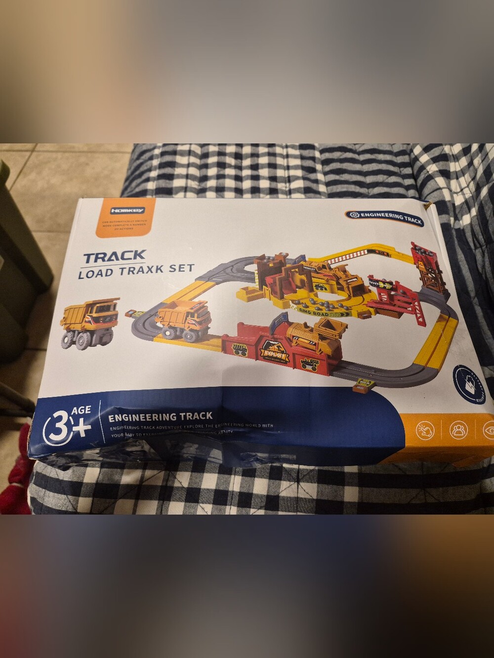 Engineering Track Load Traxx Set - Yellow Construction Playset for Kids